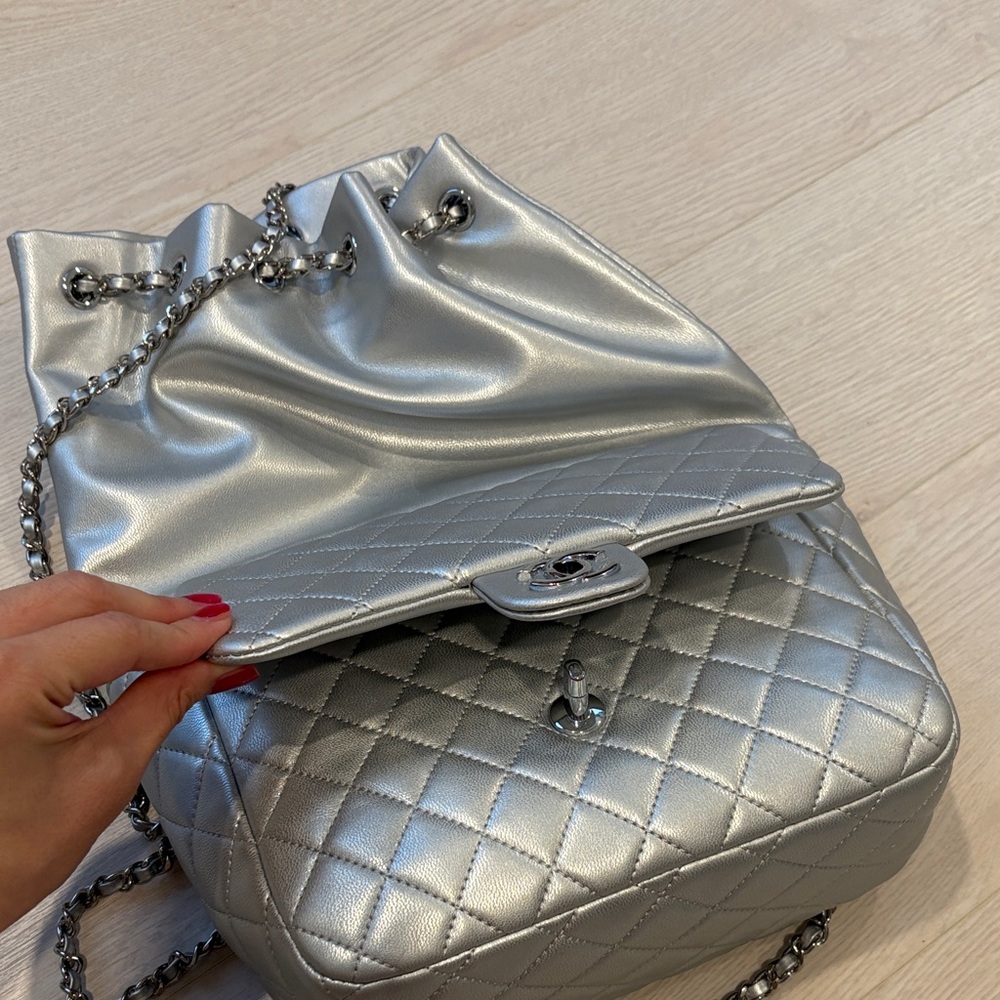 CC Chic Silver Quilted Women's Bag